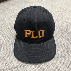 Vintage 1990s New Era Pro Model Men’s PLU College Black Fitted Hat